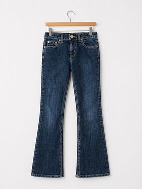 Girls Childrens Place Bootcut Jeans Size 8 Stretch Dark Wash Denim Flare